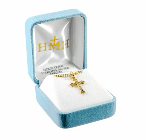 Gold Over Sterling Silver Tapered Crucifix - Image 3