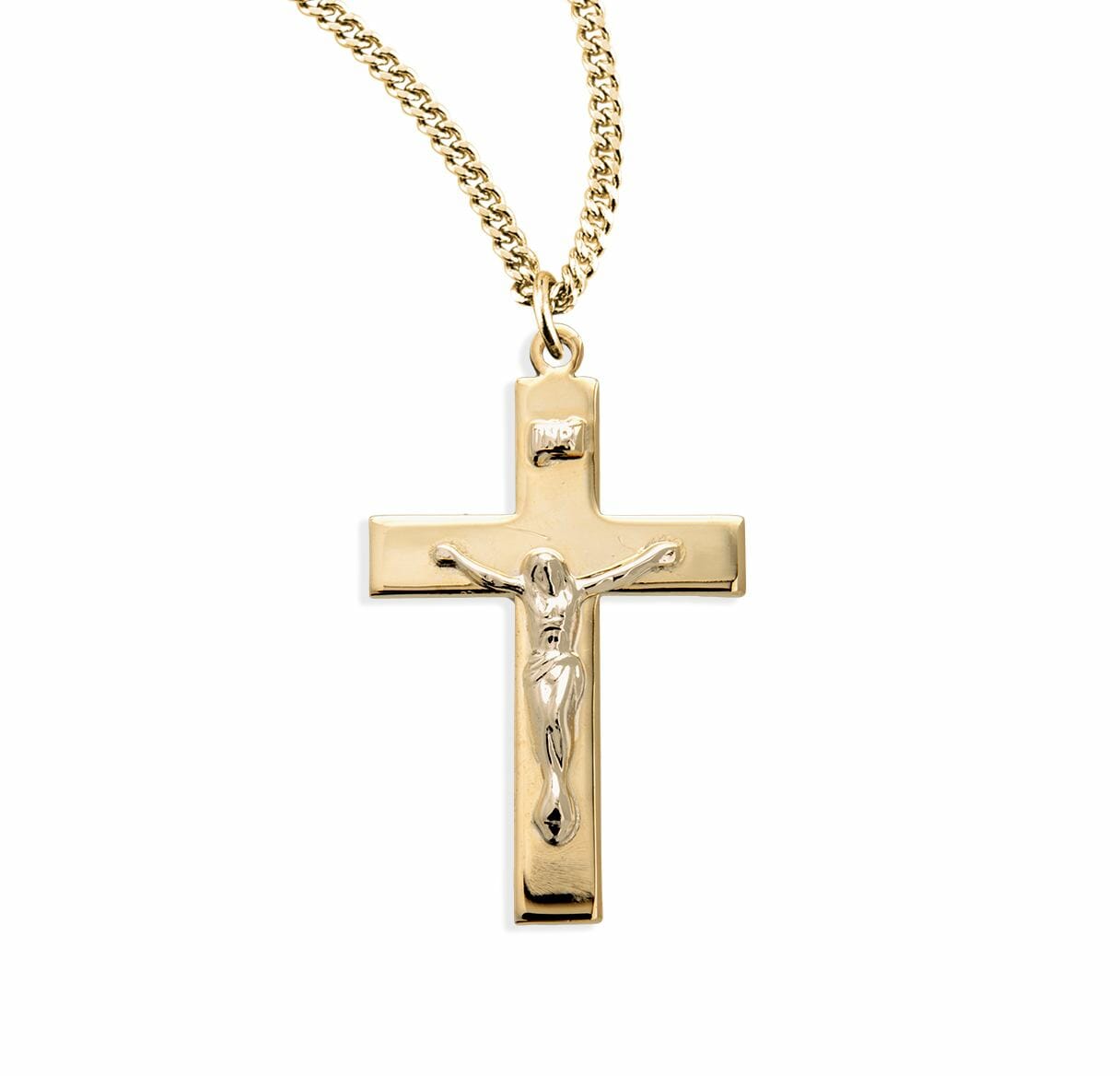 Gold Over Sterling Silver Two Toned Crucifix - Buy Religious Catholic Store