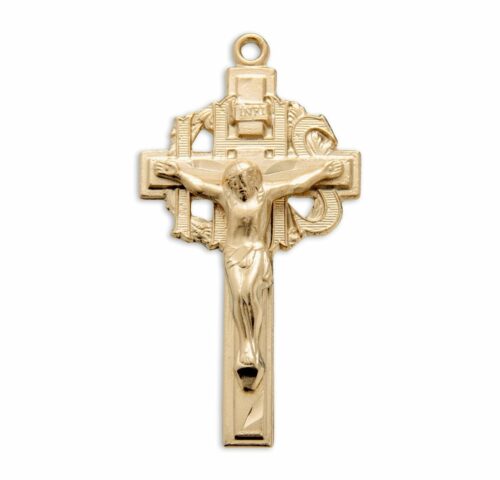 Pierced Gold Over Sterling Silver Crucifix - Image 2