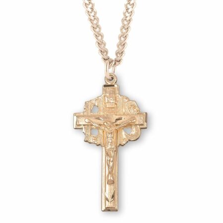 Pierced Gold Over Sterling Silver Crucifix