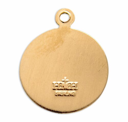 Patron Saint Christopher Round Gold Over Sterling Silver Medal - Image 3
