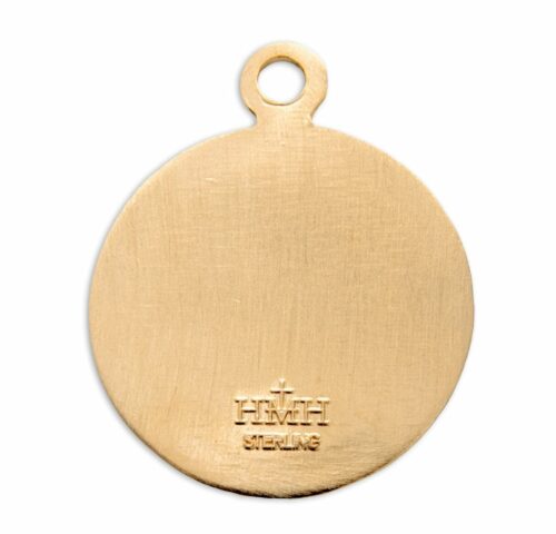 Patron Saint Christopher Round Gold Over Sterling Silver Medal - Image 3
