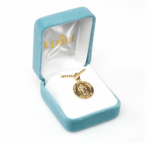 Patron Saint Christopher Round Gold Over Sterling Silver Medal - Image 4