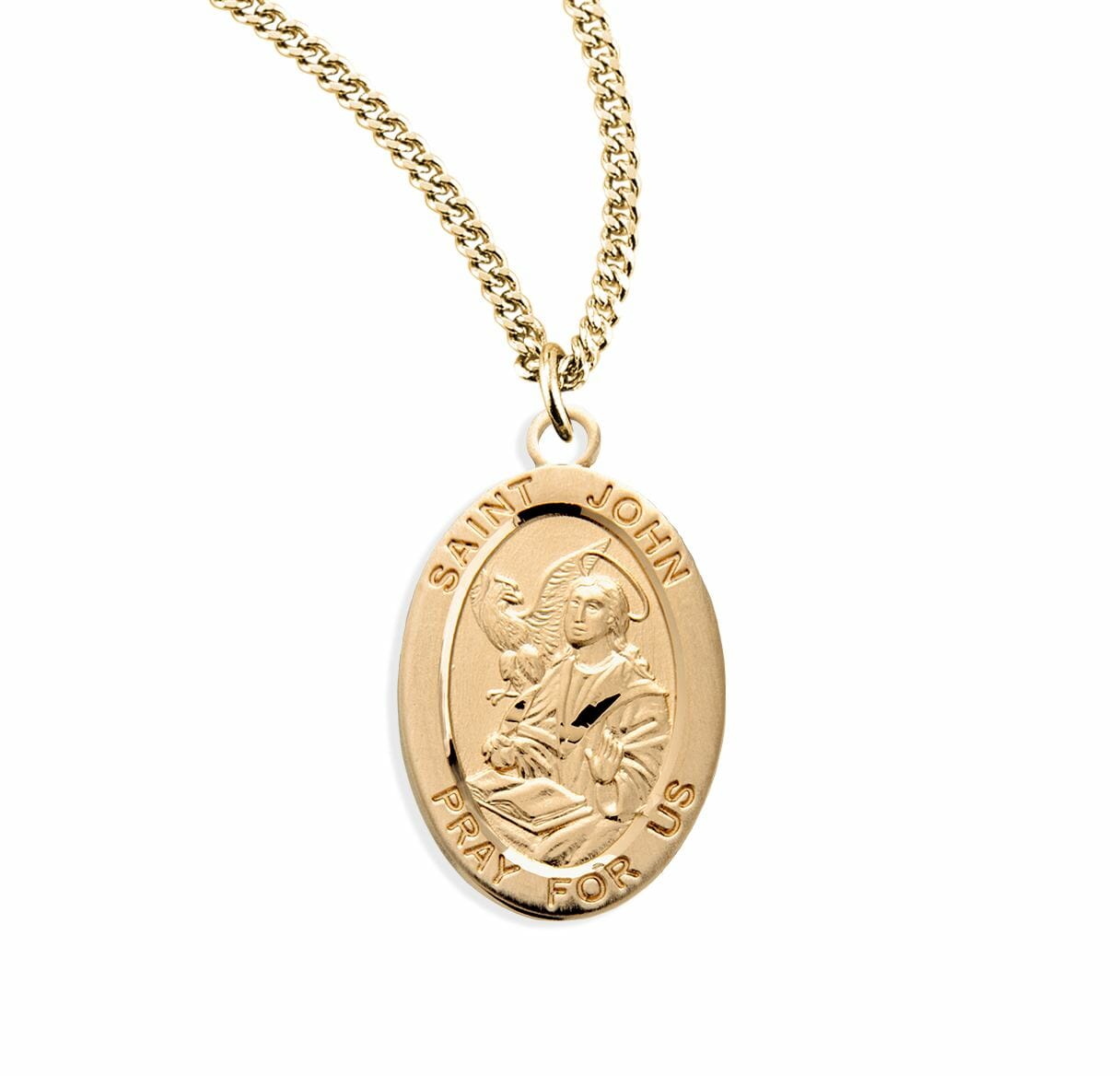 Patron Saint John the Evangelist Oval Sterling Silver Medal - Buy ...