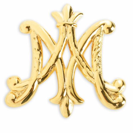 Gold over Sterling Silver "Ave Maria" Brooch Pin