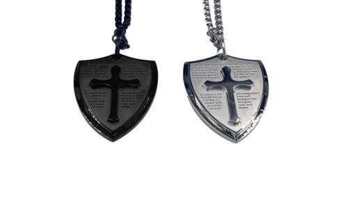 Stainless Steel Armor of God Shield with Lord's Prayer