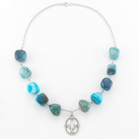 Blue Agate Stone Necklace