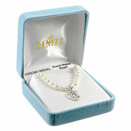 Freshwater Pearl Necklace with Sterling Silver Cross