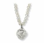 Freshwater Pearl First Communion Necklace with a Baroque Chalice Pendant