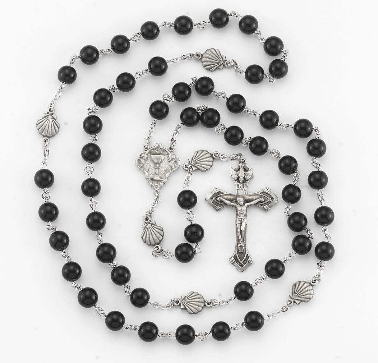 Onyx Communion New England Pewter Rosary - Buy Religious Catholic Store