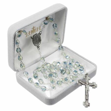 Sea Crystal New England Pewter Rosary
