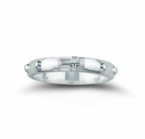 Sterling Silver Rosary Ring Size 10