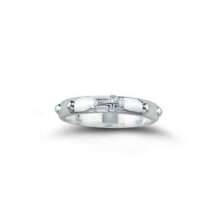 Sterling Silver Rosary Ring Size 9