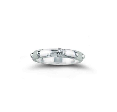 Sterling Silver Rosary Ring Size 9