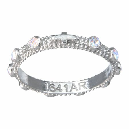 Sterling Silver Rosary Ring Size 6