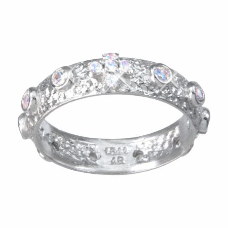Sterling Silver Rosary Ring Size 8