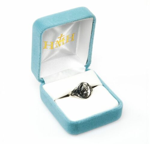 Sterling Silver Sacred Heart of Jesus Ring Size 6 - Image 2