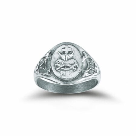 Sterling Silver Sacred Heart of Jesus Ring Size 7