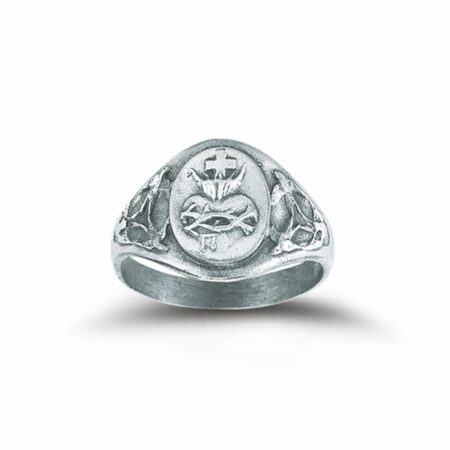 Sterling Silver Sacred Heart of Jesus Ring Size 9