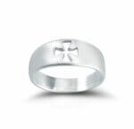 Sterling Silver Pierced Cross "Faith" Ring Size 7