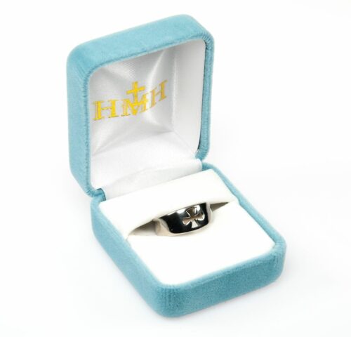 Sterling Silver Pierced Cross "Faith" Ring Size 7 - Image 2