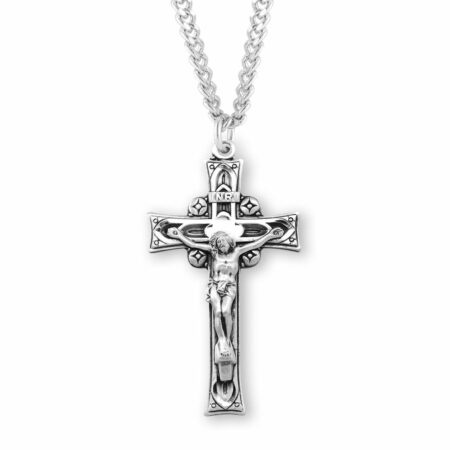 Deep Relief Sterling Silver Crucifix
