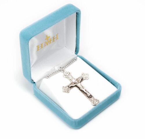 Scroll Design Sterling Silver Crucifix - Image 3