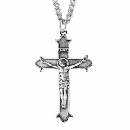 Flare Tipped Sterling Silver Crucifix