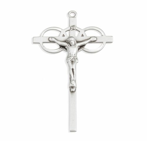 Three Ring Sterling Silver Wedding Crucifix - Image 2