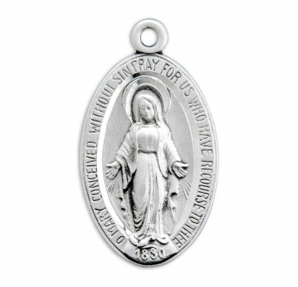 Sterling Silver Sterling Silver Miraculous Medal - Buy Religious ...