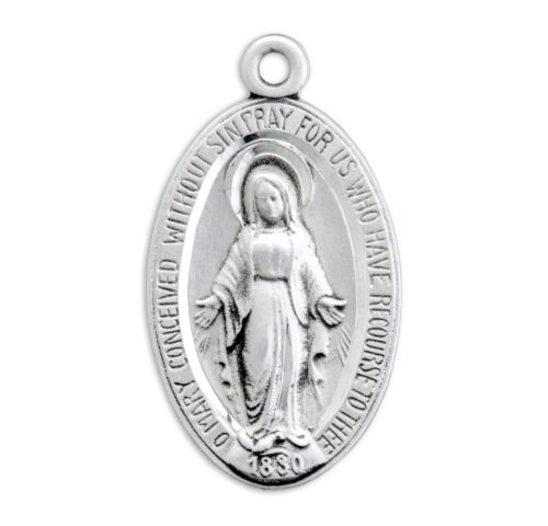 Sterling Silver Sterling Silver Miraculous Medal - Image 2