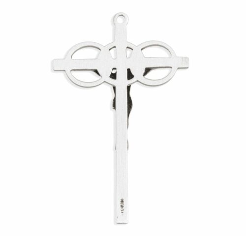 Three Ring Sterling Silver Wedding Crucifix - Image 3