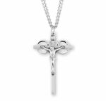 Three Ring Sterling Silver Wedding Crucifix
