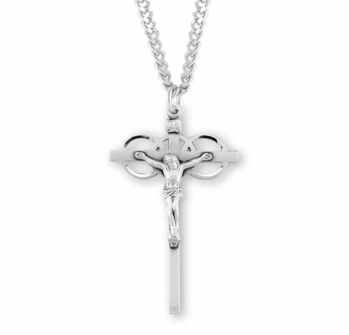 Three Ring Sterling Silver Wedding Crucifix