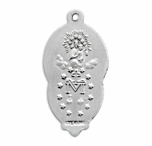 Sterling Silver Miraculous Medal Scapular Combination - Image 3