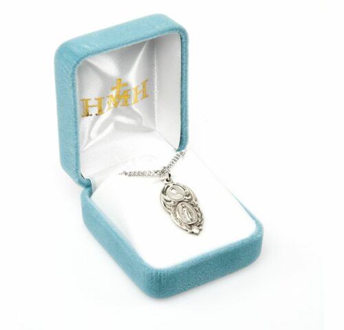 Sterling Silver Miraculous Medal Scapular Combination - Image 4