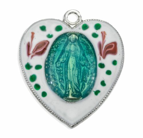 Sterling Silver Enameled Miraculous Medal - Image 2