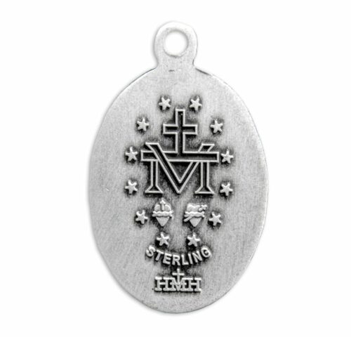 Sterling Silver Oval Miraculous Medal - Image 3