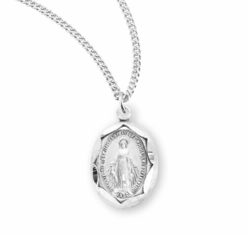 Sterling Silver Oval Miraculous Medal