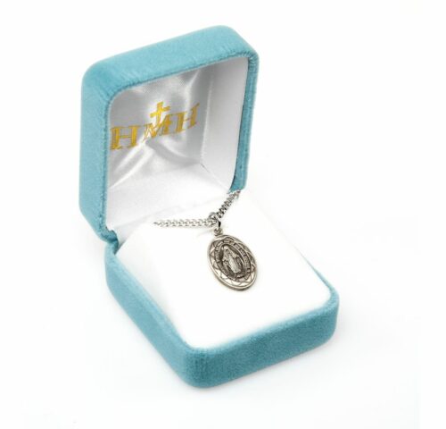 Sterling Silver Oval Miraculous Medal - Image 3