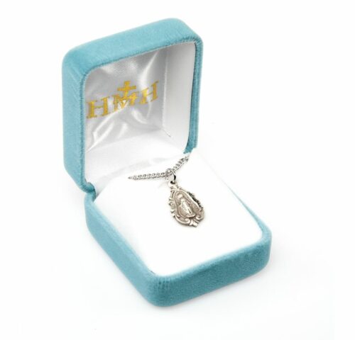 Sterling Silver Fancy Baroque Miraculous Medal - Image 4