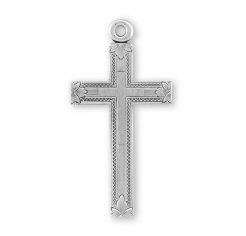 Sterling Silver Engraved Cross in Cross - Image 2