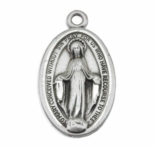Sterling Silver Oval Miraculous Medal - Image 2