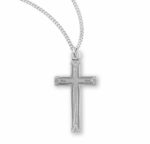 Sterling Silver Engraved Cross in Cross