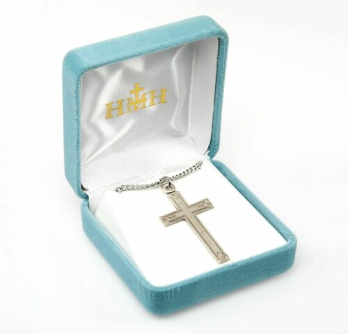 Sterling Silver Engraved Cross in Cross - Image 3