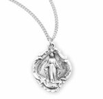 Sterling Silver Fancy Baroque Style Miraculous Medal