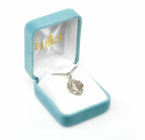 Sterling Silver Fancy Baroque Style Miraculous Medal - Image 3