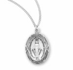 Sterling Silver Oval Miraculous Medal