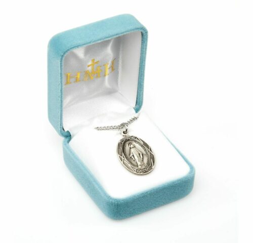 Sterling Silver Oval Miraculous Medal - Image 3