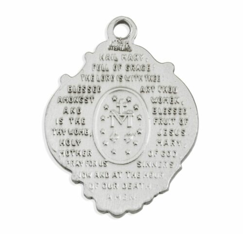 Sterling Silver Baroque Style Miraculous Medal - Image 3